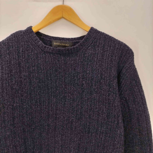 バナナリパブリック BANANA REPUBLIC 00S シルク アンゴラ 混 ローゲージ ウール ニット セーター メンズ import:L