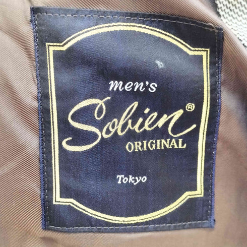 Sobien tokyo ウール混 比翼 ヘリンボーン ステンカラーコート メンズ 7