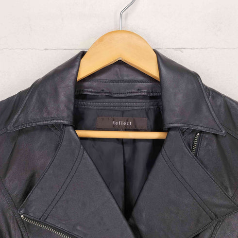 リフレクト Reflect Sheepskin 羊革 ダブルライダースジャケット レディース JPN:9号