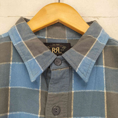 ダブルアールエルラルフローレン RRL RALPH LAUREN マチ付き フランネルワークシャツ メンズ JPN:L