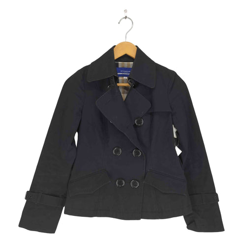 バーバリーブルーレーベル BURBERRY BLUE LABEL 裏チェック ショートトレンチ レディース JPN:36