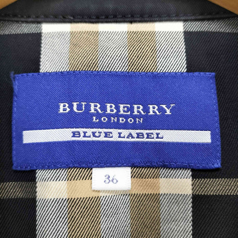 バーバリーブルーレーベル BURBERRY BLUE LABEL 裏チェック ショートトレンチ レディース JPN:36