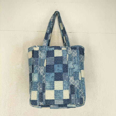 ラルフローレン RALPH LAUREN インディゴ パッチワークデザイン トートバッグ メンズ