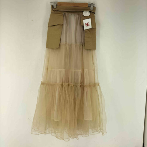 メゾンスペシャル MAISON SPECIAL Tulle Tiered Belt Skirt レディース
