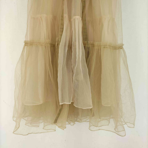 メゾンスペシャル MAISON SPECIAL Tulle Tiered Belt Skirt レディース