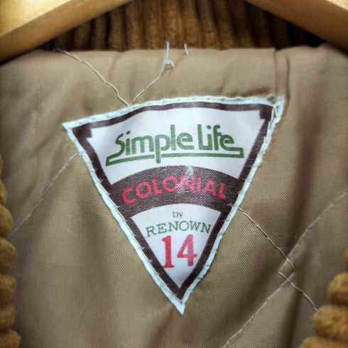 シンプルライフ SIMPLE LIFE コーデュロイ比翼ブルゾン レディース UK:14