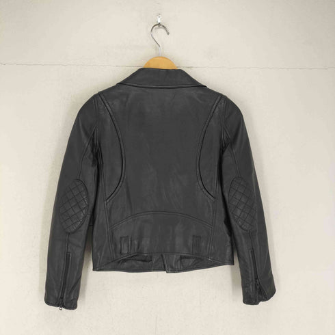 イマージュ image Sheepskin レザーダブルライダースジャケット レディース JPN:9号