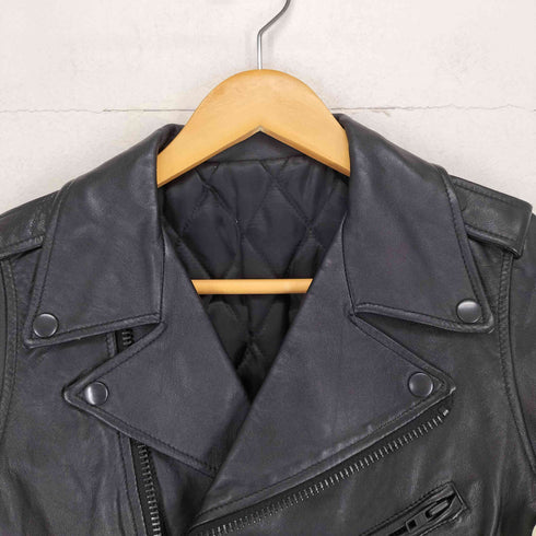 イマージュ image Sheepskin レザーダブルライダースジャケット レディース JPN:9号