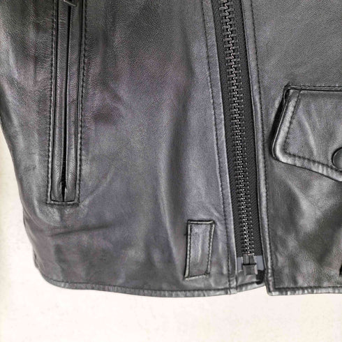 イマージュ image Sheepskin レザーダブルライダースジャケット レディース JPN:9号