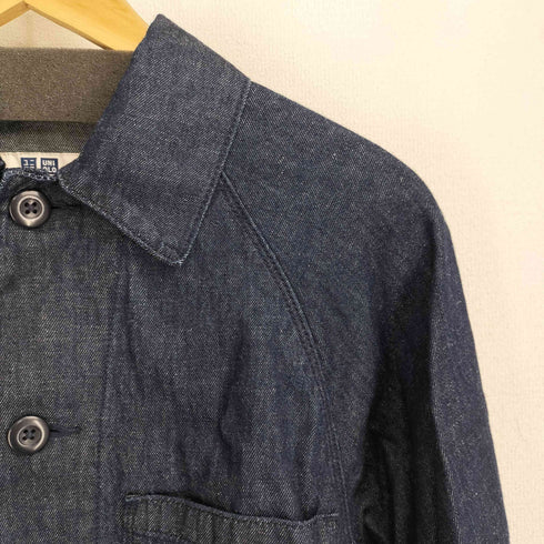ユニクロ UNIQLO コットンリネン ユーティリティデニムジャケット メンズ JPN:S