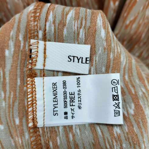スタイルミキサー STYLEMIXER アブストラクトギャザーブラウス レディース FREE