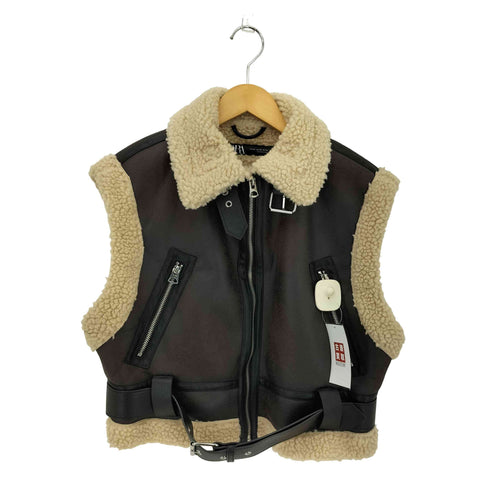 ザラ ZARA フェイクムートンベスト レディース XS