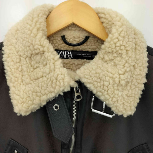 ザラ ZARA フェイクムートンベスト レディース XS