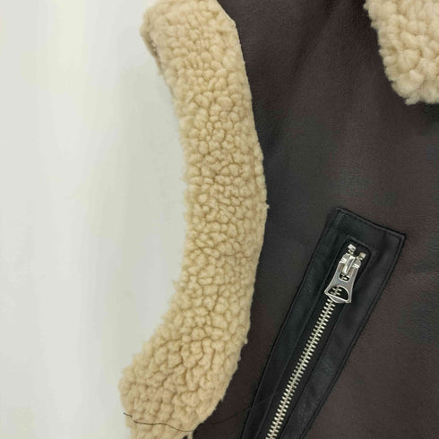 ザラ ZARA フェイクムートンベスト レディース XS