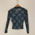 イッセイミヤケ ISSEY MIYAKE ダマスク柄 L/S シアーカットソー レディース JPN:2