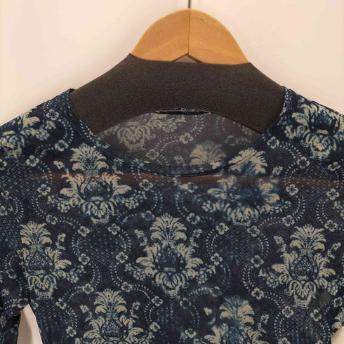 イッセイミヤケ ISSEY MIYAKE ダマスク柄 L/S シアーカットソー レディース JPN:2