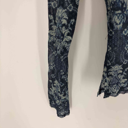イッセイミヤケ ISSEY MIYAKE ダマスク柄 L/S シアーカットソー レディース JPN:2