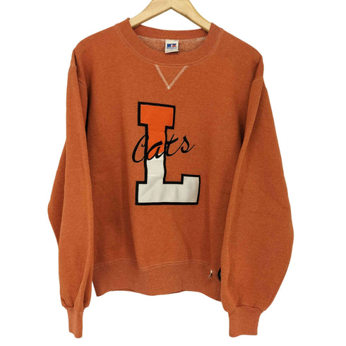 ラッセルアスレチック RUSSELL ATHLETIC 90s USA製 Vガゼット クルーネック 長袖スウェット メンズ import:S