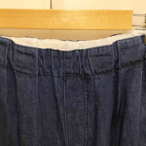 ミズイロインド mizuiro ind 25SS デニム タック ワイドパンツ レディース ONE SIZE