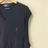 ポロバイラルフローレン Polo by RALPH LAUREN ポニー刺繍 Vネック コットン ニットベスト メンズ import:XL