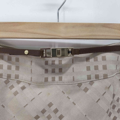 バーバリーロンドン BURBERRY LONDON ベルト付 チェック柄 フレア スカート レディース EUR:40-42