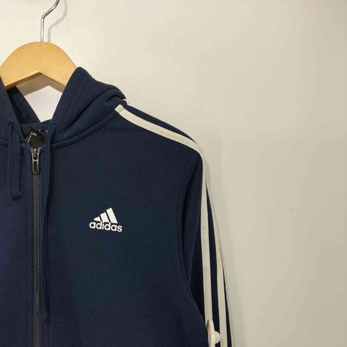 アディダス adidas パフォーマンスロゴプリント スリーストライプ ジップアップパーカー メンズ JPN:M