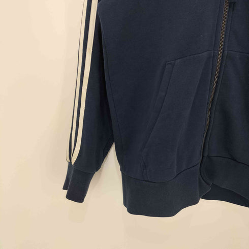アディダス adidas パフォーマンスロゴプリント スリーストライプ ジップアップパーカー メンズ JPN:M