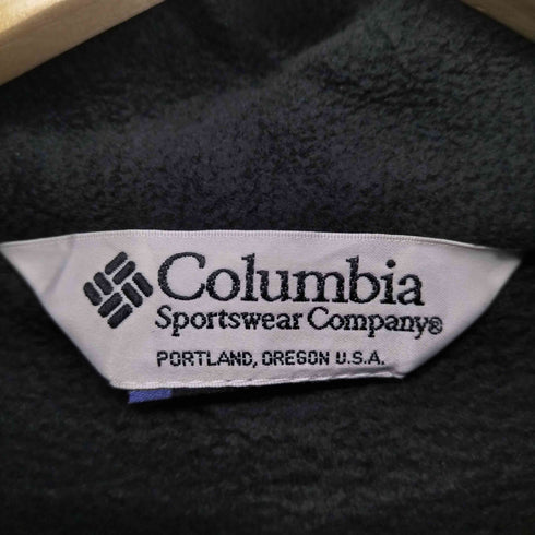 コロンビア Columbia 90s 三角タグ ドローコード フルジップ スタンドネック フリースジャケット レディース import:M