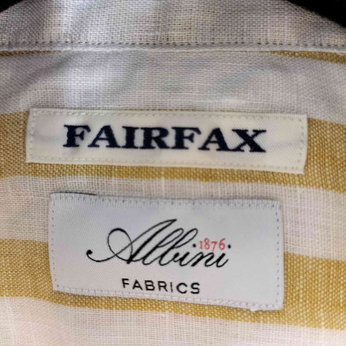 フェアファクス FAIRFAX リネンストライプシャツ メンズ import:L