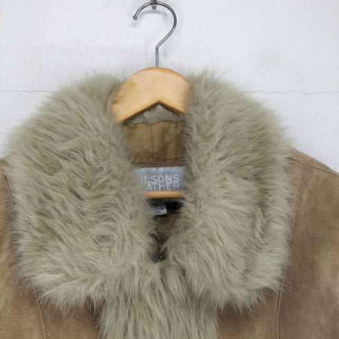 ウィルソン Wilsons Leather MAXIMA ファー切替 本革レザーコート レディース JPN:S