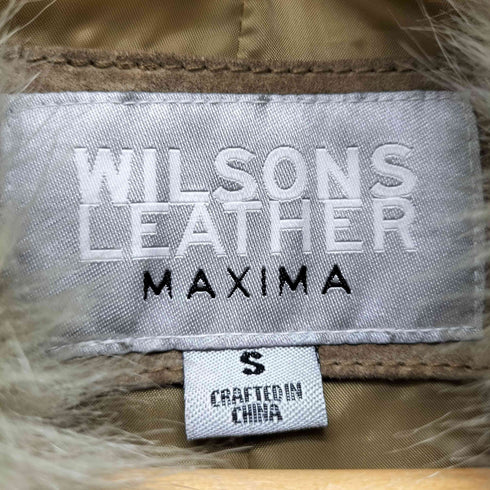 ウィルソン Wilsons Leather MAXIMA ファー切替 本革レザーコート レディース JPN:S