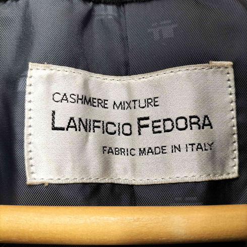 LANIFICIO FEDORA カシミヤ混 比翼ステンカラーコート メンズ A4-94
