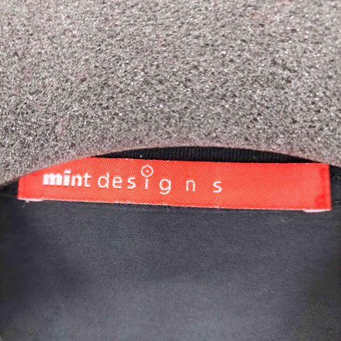 mint designs 異素材ドッキング刺繍デザインクルーネックtシャツ レディース JPN:2