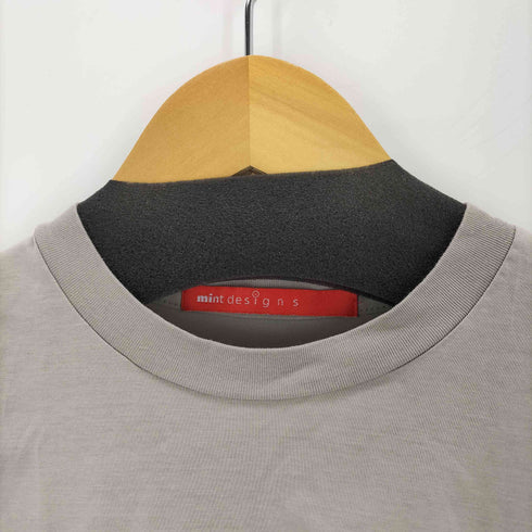 mint designs 異素材ドッキング刺繍デザインクルーネックtシャツ レディース JPN:2