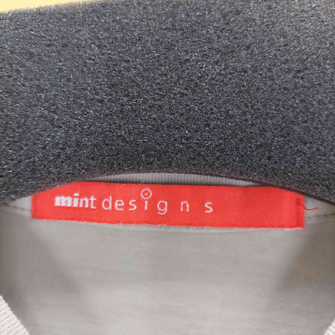mint designs 異素材ドッキング刺繍デザインクルーネックtシャツ レディース JPN:2