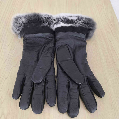 CORREALEGLOVES genuine leather cashmere カシミヤ裏地 ファー レザー手袋 レディース 6 1/2