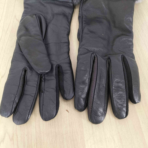 CORREALEGLOVES genuine leather cashmere カシミヤ裏地 ファー レザー手袋 レディース 6 1/2