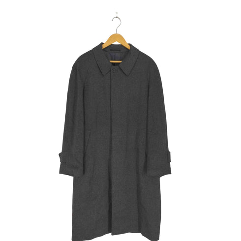 cashmere カシミヤ100% 比翼ステンカラーコート メンズ 98 AB6