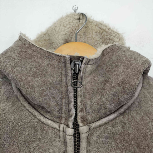 Inpathys kerri sheepskin leather 羊革 スエードムートンフーデッドコート レディース