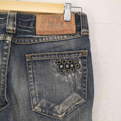 ドライブジーンズ DRIVE JEANS Y2K スタッズフレアデニムパンツ レディース US:26-27