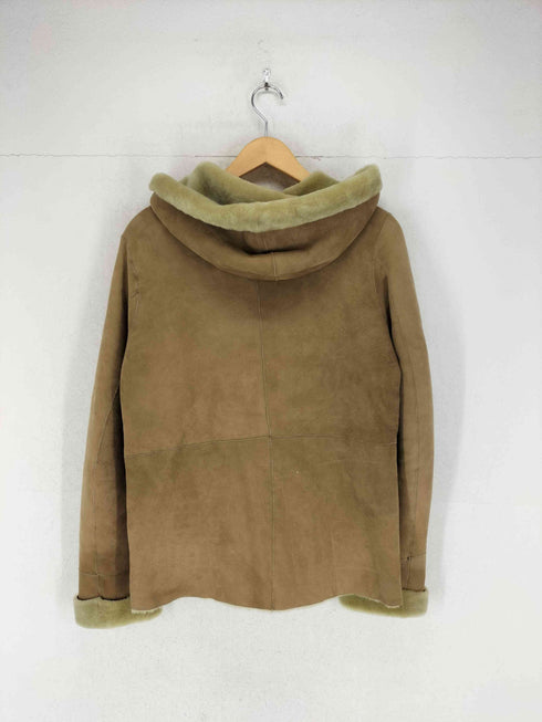 unknown イングランド製 sheepskin leather シープスキン ダッフルコート レディース 8