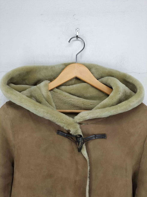 unknown イングランド製 sheepskin leather シープスキン ダッフルコート レディース 8