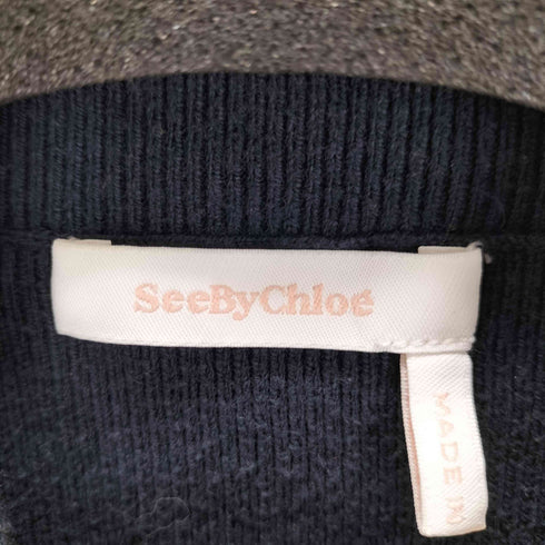シーバイクロエ SEE BY CHLOE フリルポロカラーニット レディース