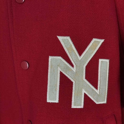 Canoe Lake NEWYORK バック刺繍 裏地キルティング ウールスタジャン メンズ import:M