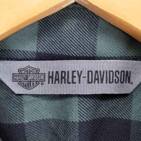 ハーレーダビッドソン HARLEY-DAVIDSON 刺繍 S/Sチェックシャツ レディース JPN:S