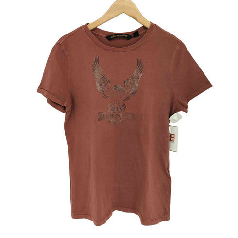 ハーレーダビッドソン HARLEY-DAVIDSON イーグルプリントクルーネックTシャツ レディース JPN:M