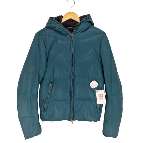 TASS STANDARD Sheepskin 山羊革 レザー ダウンジャケット メンズ M