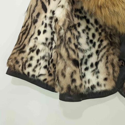 シュガーローズ Sugar Rose SHEEP LEATHER ラビット タヌキファー クロップ ジャケット Y2K レディース FREE