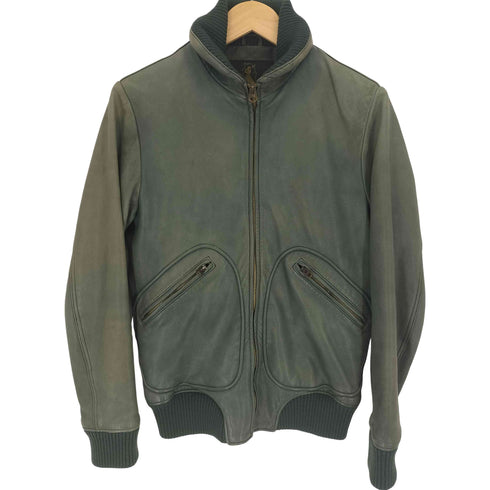 ヒステリックグラマー HYSTERIC GLAMOUR ゴートレザーリブブルゾン メンズ M