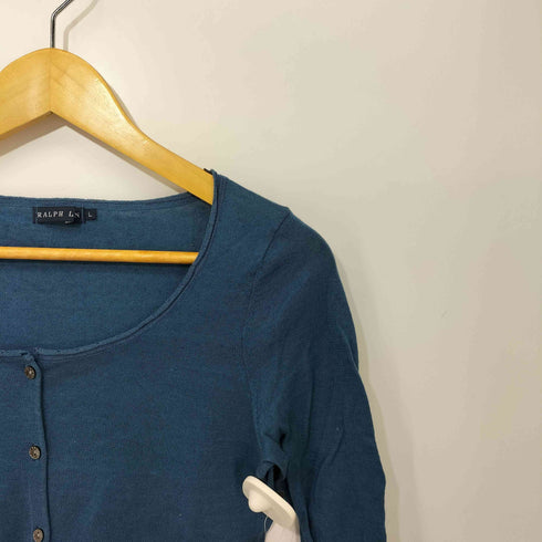 ラルフローレン RALPH LAUREN リネン混Uネックカーディガン レディース JPN:L